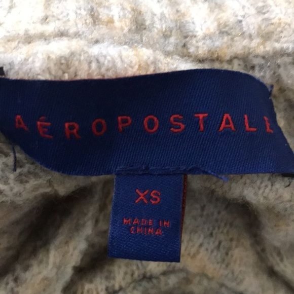 AEROPOSTALE High Neck Vertical Knit Chevron Sweater Size X-Small - Picture 8 of 9